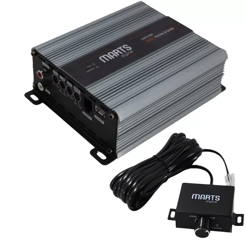(1) Marts Digital MXD 700w RMS Mono Car Amplifier Class D Amp+Bass Remote