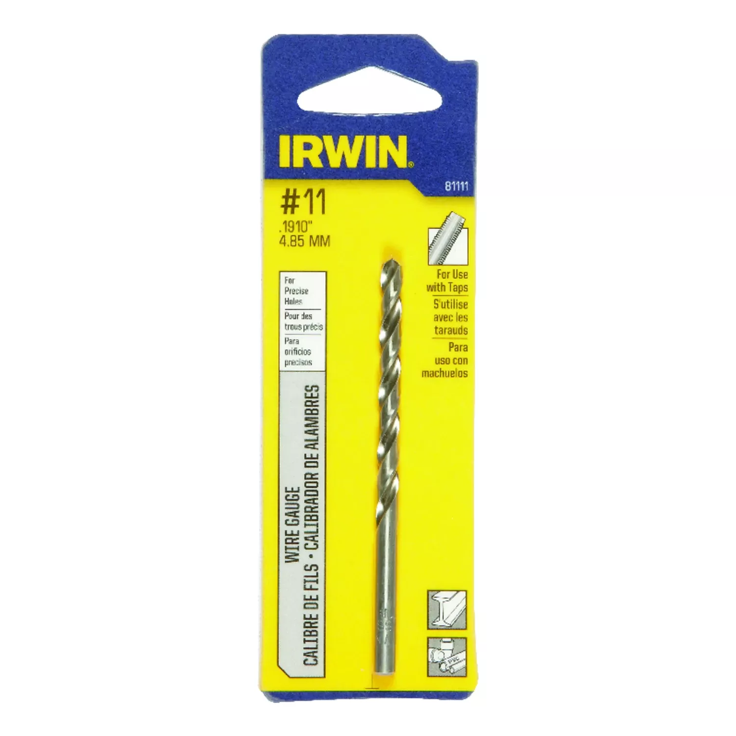 #11 Bright High Speed Steel Wire Gauge Drill Bit 3-1/2 In. Length