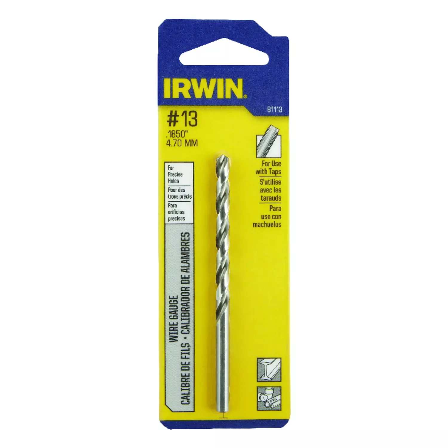 #13 Bright High Speed Steel Wire Gauge Drill Bit 3-1/2 In. Length