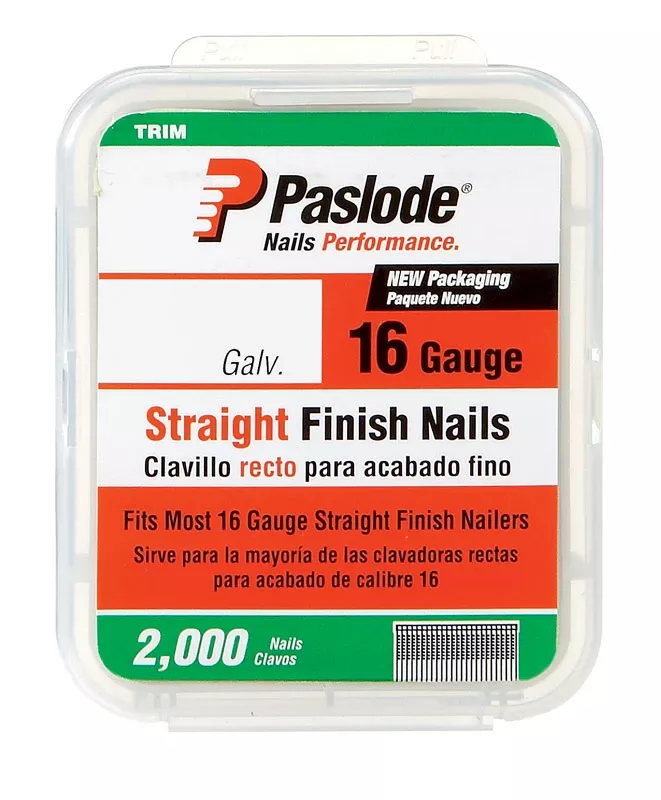 Paslode 2 In. L X 16 Ga. Straight Strip Galvanized Finish Nails 2000 Pk