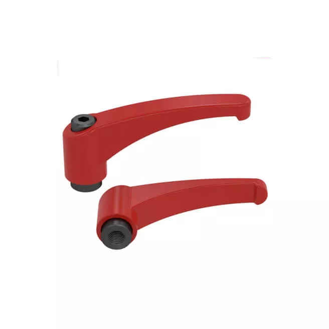 Zinc Die-Cast clamping lever Steel female UNC thread flame red